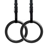 REEHUT Gymnastikring emitverstellbaren Riemen, Metallschnallen & Manual - Home Gym (2er...