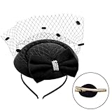 Fascinator für Damen, Schleife, mit Stirnbändern und Clip, für Hochzeit, Party,...