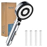 Nafall Duschkopf mit 4 PP Filter - Handbrause Wassersparend, Duschkopf...