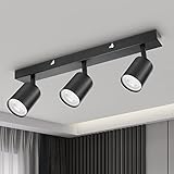 Dehobo Led Deckenstrahler Schwenkbar 350° 3 Flammig Deckenleuchte GU10 - Wandstrahler...
