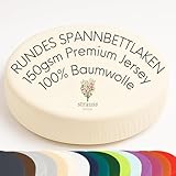 Strauss Home® Rundes Spannbetttuch Premium Jersey 100% Baumwolle für runde...