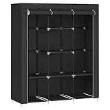 SONGMICS Kleiderschrank, Garderobe, Kleiderständer mit Vliesstoffbezug, Hängestangen,...