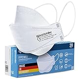 FFP2 Masken einzeln verpackt, 20 Stück, made in Germany, Atemschutzmaske weiß,...