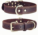 SLZZ Prämie Echtes Leder Hundehalsband/weich Dauerhaft Schwere Echtes Leder...