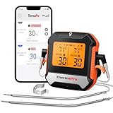 ThermoPro Fleischthermometer Digital Grillthermometer Funk Bratenthermometer mit 2 Sonden...