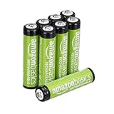Amazon Basics AAA-Batterien, wiederaufladbar, vorgeladen, 8 Stück (Aussehen kann...