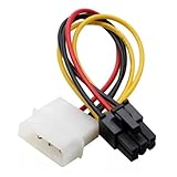TECHZOCO Stromkabel, 4-poliger Molex-Stecker auf 6-poligen PCI-Express-Stecker,...