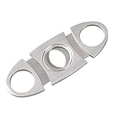 Vicloon Silber Edelstahl Zigarrenabschneider, Zigarren Schneider Zigarren Cutter, Doppelte...