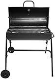 Tragbarer Holzkohlegrill in Fassform mit Thermometer, großer Holzkohlegrill für...