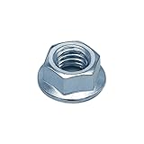 Sperrzahnmuttern M8 Verzinkt Stahl - DIN 6923 - Flanschmutter mit...