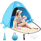 MAXDONE Strandmuschel Pop Up Strandzelt für 2-3 Personen Automatisches Strand...
