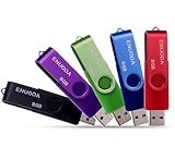 ENUODA 5 Stück USB Stick 8GB USB Speicherstick Rotate Metall Mehrfarbig High...