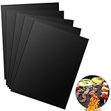 Nutabevr 5er Set 40x30cm BBQ Grillmatte, Antihaft Grillmatten, Grillzubehör, Backmatte...