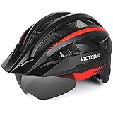 VICTGOAL Fahrradhelm MTB Mountainbike Helm mit magnetischem Visier Abnehmbarer...