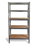 Ondis24 Metallregal Basti, Lagerregal 70 x 30 x 149 (H) cm, Kellerregal Silber,...