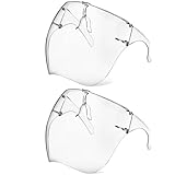 Gesichtsschutz mit Brille, Beschlagfreier Transparenter Klar Gesicht Visier für...