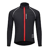 WOSAWE Herren-Fahrradjacke, Winddichte Radjacke Ultraleichte Sportbekleidung mit...