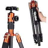 Rollei C5I I Orange I leichtes Foto-Stativ aus Carbon I Reise-Stativ mit...