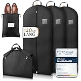 Bruce.® 3x Kleidersack Kurz 120x60 cm inkl. 1x Schuhbeutel – Hochwertige Kleiderhülle...