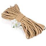 vsshe Natur Juteschnur Kordel, Juteseil 6mm x 15M, Garten Kordel Juteschnur...