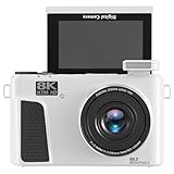 Fockety 8K-Digitalkamera, 88-MP-Autofokus-Vlogging-Kamera mit...