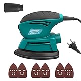 Elektrischer Schleifer 220 W 14000 OPM Dreieckschleifer mit Staubbeutel und Blättern...