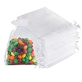 dogmoon Organza Beutel mit Kordelzug, 50 Stück 15×20 cm Geschenk Hochzeit...