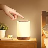 Aisutha Nachttischlampe, LED Nachttischlampe Touch Dimmbar mit 10 Farben und 4 Modi,...