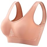 Mesh Design Bralette Damen Ohne Bügel Sport BH Damen Starker Halt Rückenfrei Gepolstert...