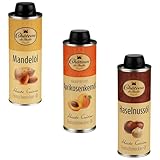 Château de l’huile Back-Set 3er – Premiumöl-Set mit Mandelöl, Aprikosenkernöl &...