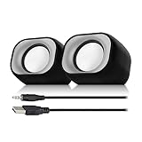 Eminent PC Lautsprecher für PC und Laptop, 2.0 Stereo Set PC Boxen, USB Stromversorgung,...