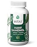 Hanfsamenöl Kapseln Hanf samenöl - hochdosiert & kaltgepresst - 1000mg pro Kapsel -...