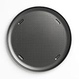Gardenko Pizzablech 41 cm aus Carbonstahl – Runde perforierte Backform mit...