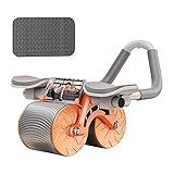 Ab Roller, Automatic Rebound Wheel, Bauchtrainer mit Kniematte, Core Roller, Ab...