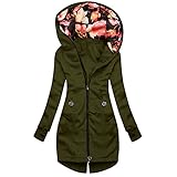 HHOP Damen Weste lang Damen Parka Damen Jacke Longjacke Damen Baseball Jacke...