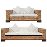 vidaXL Sofagarnitur 2-TLG. mit Auflagen Sofa Couch Loungesofa Sitzmöbel...