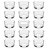 Teelichtgläser Set, Teelicht (15er Pack) Teelichthalter 4,5 cm Dm, Kleiner aus Klarem...