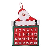 NIDONE Weihnachts-Adventskalender Filz DIY Weihnachten Ornamente Hängende Dekorationen...