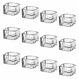 SmartProduct 12 Stück Teelichtgläser Set - Teelichthalter ideal für Teelichter und...