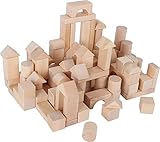 small foot Naturbausteine aus Holz, 100 Bausteine in verschiedenen Formen, mit...