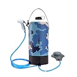 Alomejor 10L Camping-Duschtasche, Tragbare Solar-Duschtasche mit Einfacher...