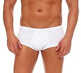 12 Stück Herren Slip mit Eingriff in weiß mit Weichbund Feinripp Gr. Grösse 9...