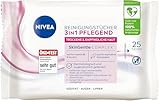 NIVEA Reinigungstücher 3in1 Pflegend, Abschminktücher mit Glycerin und Mandelöl für...