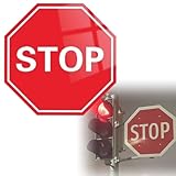 Aluminium-Stoppschild, Reflektierendes Waben-Stoppschild mit Gleitschiene und...