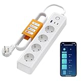 AVATTO Smart WiFi Steckdosenleiste, Mehrfachsteckdose mit 1 USB und 2 TypeC...