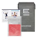 Theraband Original Thera-Band 2,5 m, kostenloses 24-seitiges Übungsbuch, Rot /...