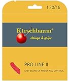 Kirschbaum Unisex – Erwachsene Pro Line 2 Tennis-Saite, rot-rot, 1,30 mm x 12...