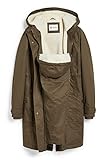 C&A Damen Parka Straight/Gerader Schnitt Baumwolle Nicht wasserfest Umstandsmode grün 36