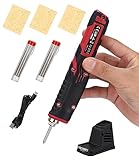 Cordless Lötkolben Set, Tragbarer Akku Lötkolben, 8W 1800mAh Max 480°C, Soldering Iron,...