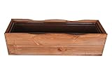 Kiefernholz Blumenkasten mit Kunstoffeinsatz 44 cm Klein